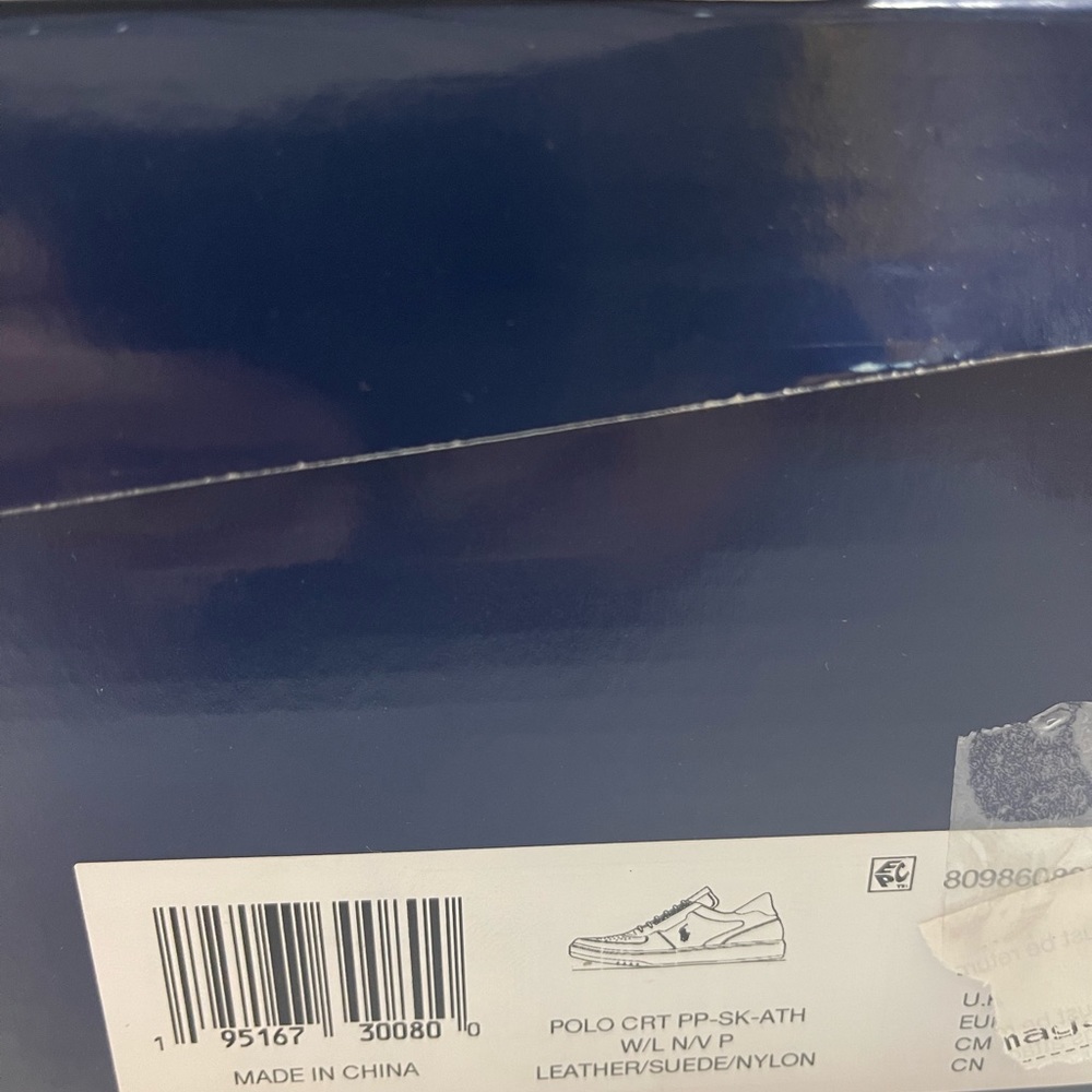 BNWT Polo Ralph Lauren Polo Court Low-Top Sneaker Blue/Pink size 10.5 - Picture 5 of 13
